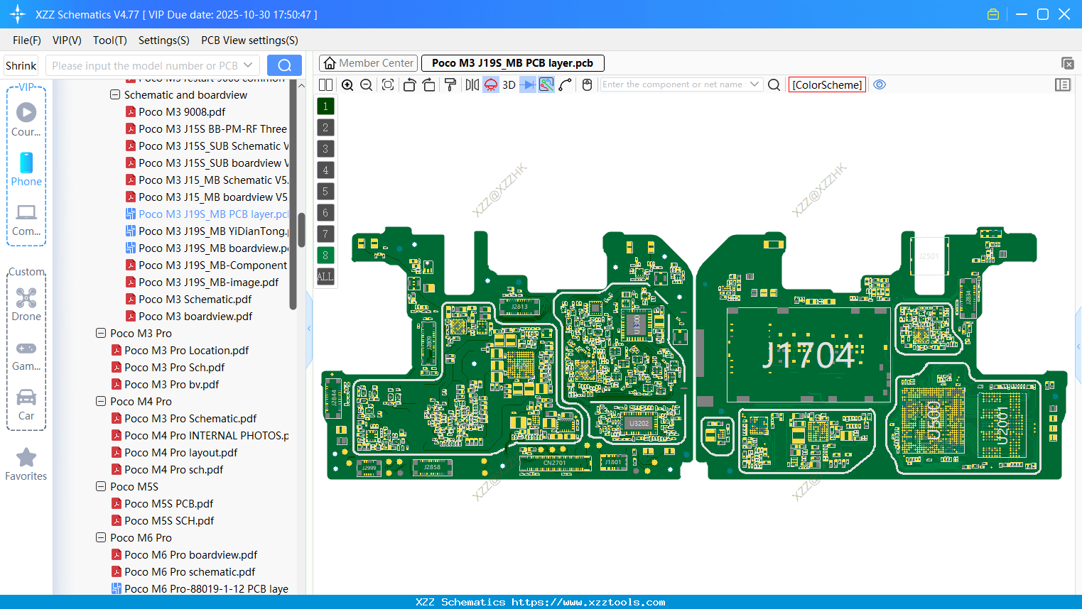 Xiaomi Poco M3 J19S_MB PCB Layer